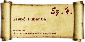 Szabó Huberta névjegykártya